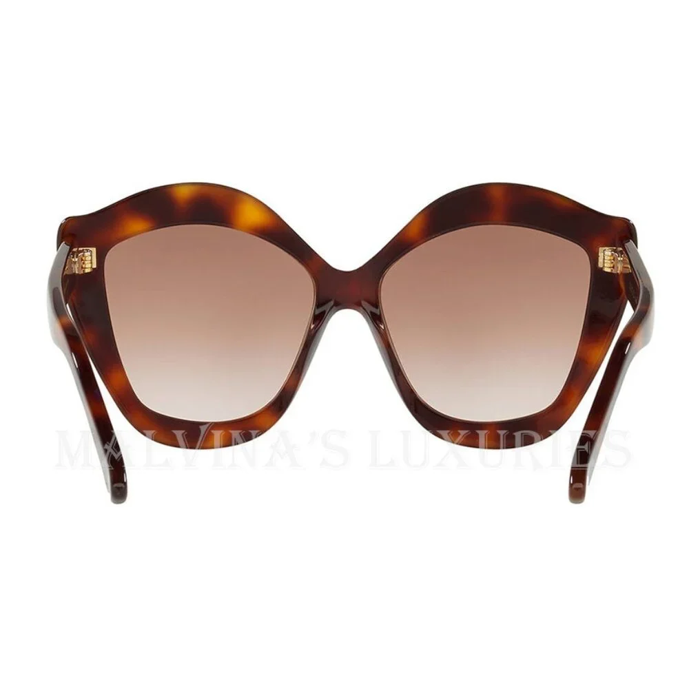 GUCCI SUNGLASSES GG0117S CAT EYE TORTOISE BROWN GRADIENT LIPS